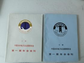 中国水利电力企业管理协会第一届年会会刊   上下两册全套合售   （地下室小书架B1W存放）