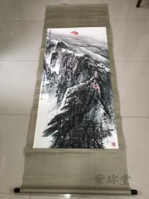 江苏宜兴 周蕴华（号红石）画作一副，立轴，