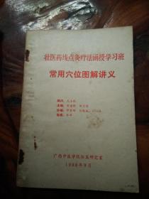 壮医药线点灸疗法函授学习班 常用穴位图解讲义 （重点是介绍常用疗穴位的取穴方法）