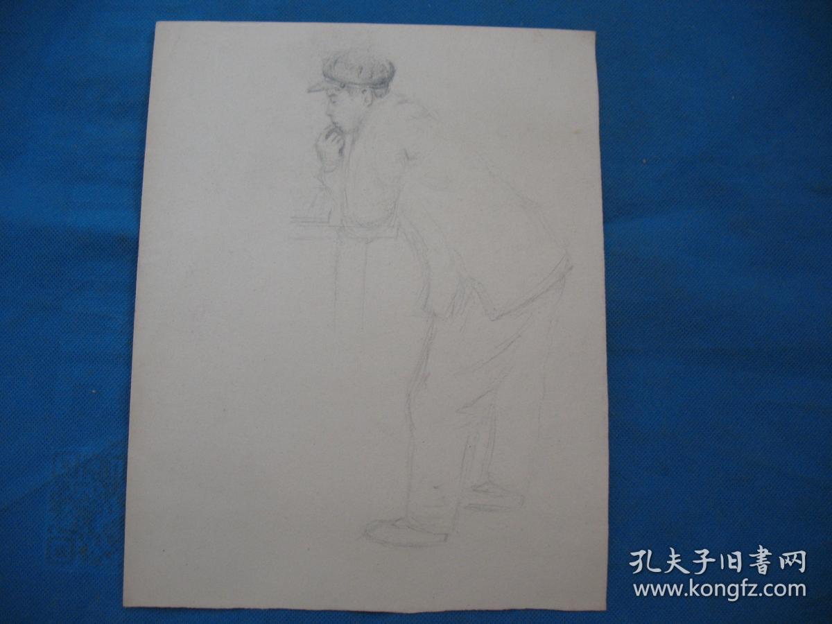 著名画家陈琪50年代速写画一幅 尺寸27X20厘米**