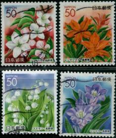 日本信销邮票 2005  长野 信州之花（二）R651-654  4全