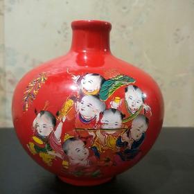 景德镇制年画陶瓷瓶