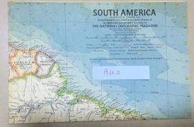 现货特价地图 national geographic美国国家地理地图1960年2月South America南美