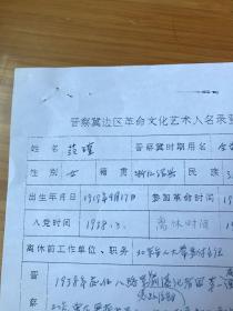 北京日报社社长、北京市副市长范瑾手稿两页 ——1495