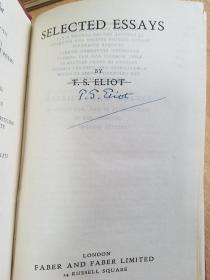 Selected Essays by T.S. Eliot