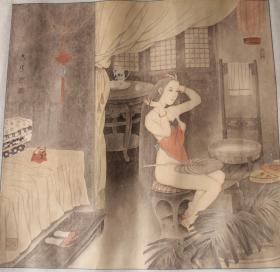 名家陈志安画作——浓妆淡抹总相宜（4尺对开斗方）