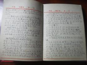老日记本 1950年代湖南省老农业或者粮食工作者的日记 包括1956年湖南省水稻高产统计表等一手原始资料 大厚册