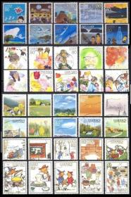 日本信销邮票-C2120 C2136 C2185 C2200 季节回忆 40枚大全