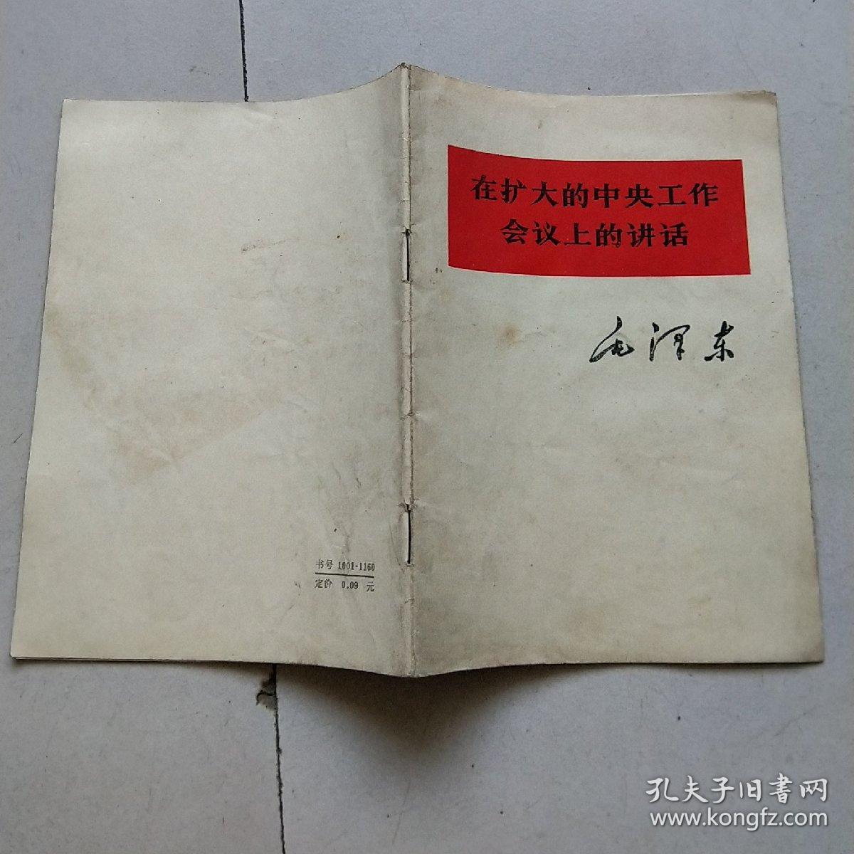 在扩大的中央工作会议上的讲话.