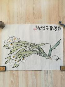 王冠惠国画 名人字画收藏品 1.5平尺保真45*34.5cm