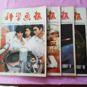 科学画报1987.7-10四本合售