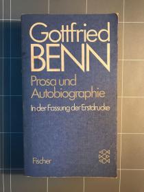 Gottfried BENN: Prosa und Autobiographie 戈特弗里德·贝恩 散文和自传