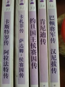 世界名人名家名传  31--36 少35   5本