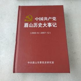 中国共产党眉山历史大事记(2000.6-2007.12)