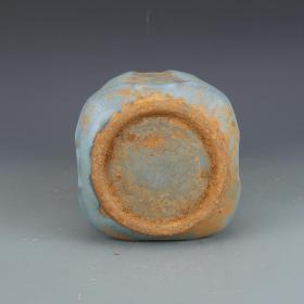 ★特价秒杀1100★精品瓷器■【★★宋钧窑蓝紫釉刻字描金琮式瓶
