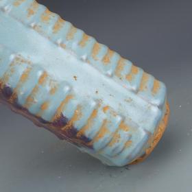 ★特价秒杀1100★精品瓷器■【★★宋钧窑蓝紫釉刻字描金琮式瓶