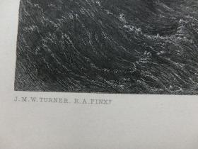 【现货 包邮】1863年钢版画《从加来出发的船》（boats off calais）纸张尺寸32.3×23.6厘米（货号201342)