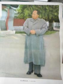 《宣传画   毛主席在北京（1960年）》彩色印刷，长62厘米，宽51厘米！放南橱“袋二”内！
