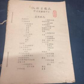 汉语主题词表中国医药学部分（油印本）