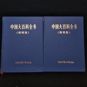 中国大百科全书 简明版  9.11 （两本合售） 内页干净