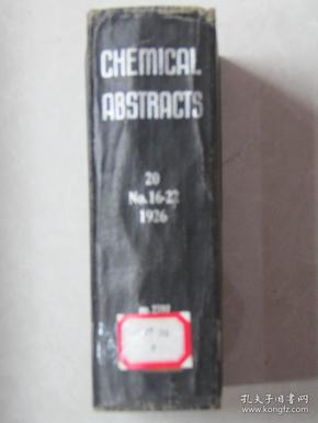 CHEMICAL ABSTRACTS 20 No.16-22[1926]