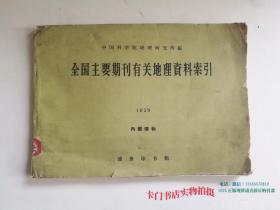 全国主要期刊有关地理资料索引.1959