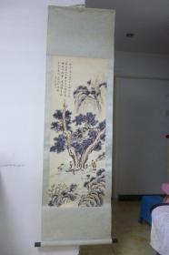 陆恢山水人物国画 包手绘 镜心111*41.5cm