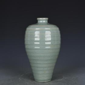 ★ 特价秒杀1300★精品瓷器■【★★宋龙泉窑粉青釉炫纹梅瓶