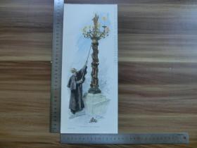 【现货 包邮】1890年小幅木刻版画《希尔德斯海姆大教堂的玫瑰》(die irminsäule im dom zu hildesheim) 尺寸如图所示（货号400355）