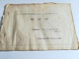 1973年烟台市商业职工兰球此赛程序册（油印）