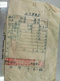 1953中国花纱布公司安徽省公司的供给制转移证