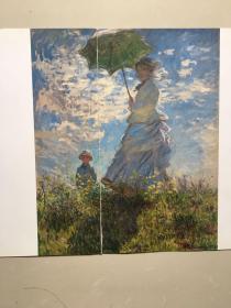 印象派 莫奈作品 撑雨伞的女人