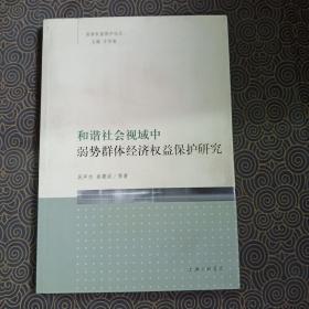 和谐社会视域中弱势群体经济权益保护研究