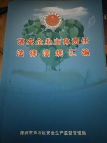 落实企业主体责任法律法规汇编（安全生产）  有目录