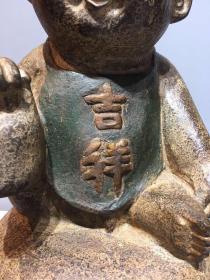 青石，摆件 石雕 石器 案头摆件 金童玉女一对，形象可爱可亲，吉祥如意，送财送福 运费到付