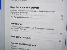 英文原版（interceram） international journal for producers of whitewares，high performance ceramics ，refractories-and their suppliers国际日用陶瓷、高性能陶瓷、耐火材料及其供应商杂志92/1