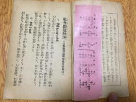 1929年日本福冈每日新闻社发行《社会问题的解决（宗教团体法案的信念的解决）》一册全