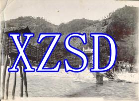 四川灌县缆桥，大约1900-1920年（翻拍）