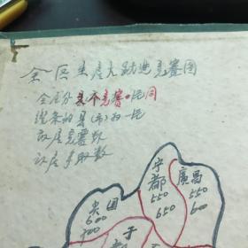 中共赣南区党委党校1957年印发   学习  精装笔记本