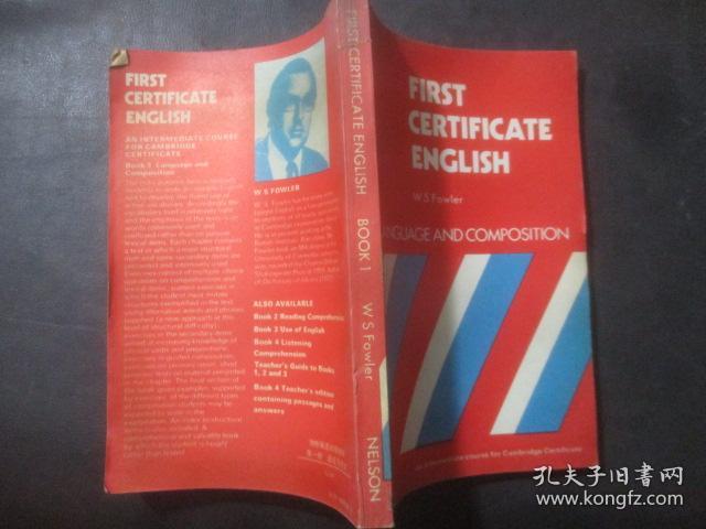 FIRST CERTIFICATE ENGLISH   英文 以图为准