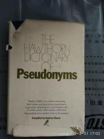 英文原版 Andrew Bauer ： The Hawthorn Dictionary of Pseudonyms  精装16开本 非偏远地区包快递