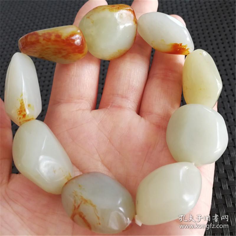 天然和田玉原石随形霸气男手串手链玉器礼品文玩饰品特价
