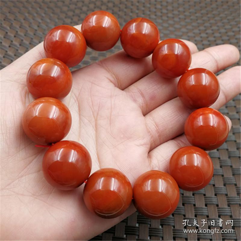 天然红玛瑙圆珠手链手串文玩男霸气款饰品生日礼品20毫米特价