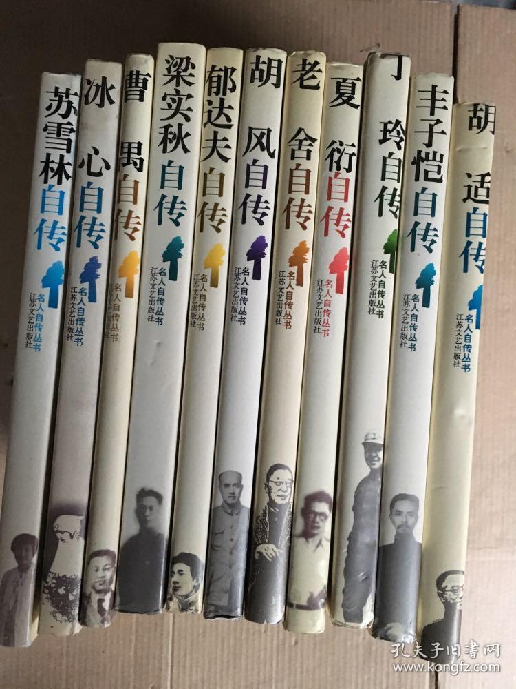 冰心自传+苏雪林自传+曹禺自传+梁实秋自传+郁达夫自传+老舍自传+胡风自传+夏衍自传+丁玲自传+胡适自传+丰子恺自传 11本合售