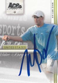 美国 网球 球星 双打 Mike Bryan 迈克 布莱恩 ACE球星卡 签名卡 签字 卡片 球迷周边收藏 官方纪念品