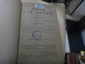 古老的经典期刊 Harvard Law Review哈佛法学评论  1937年-1938年 第1.2.3.4.5.6.7.8 号 八册合订本（分两册合订） 厚册