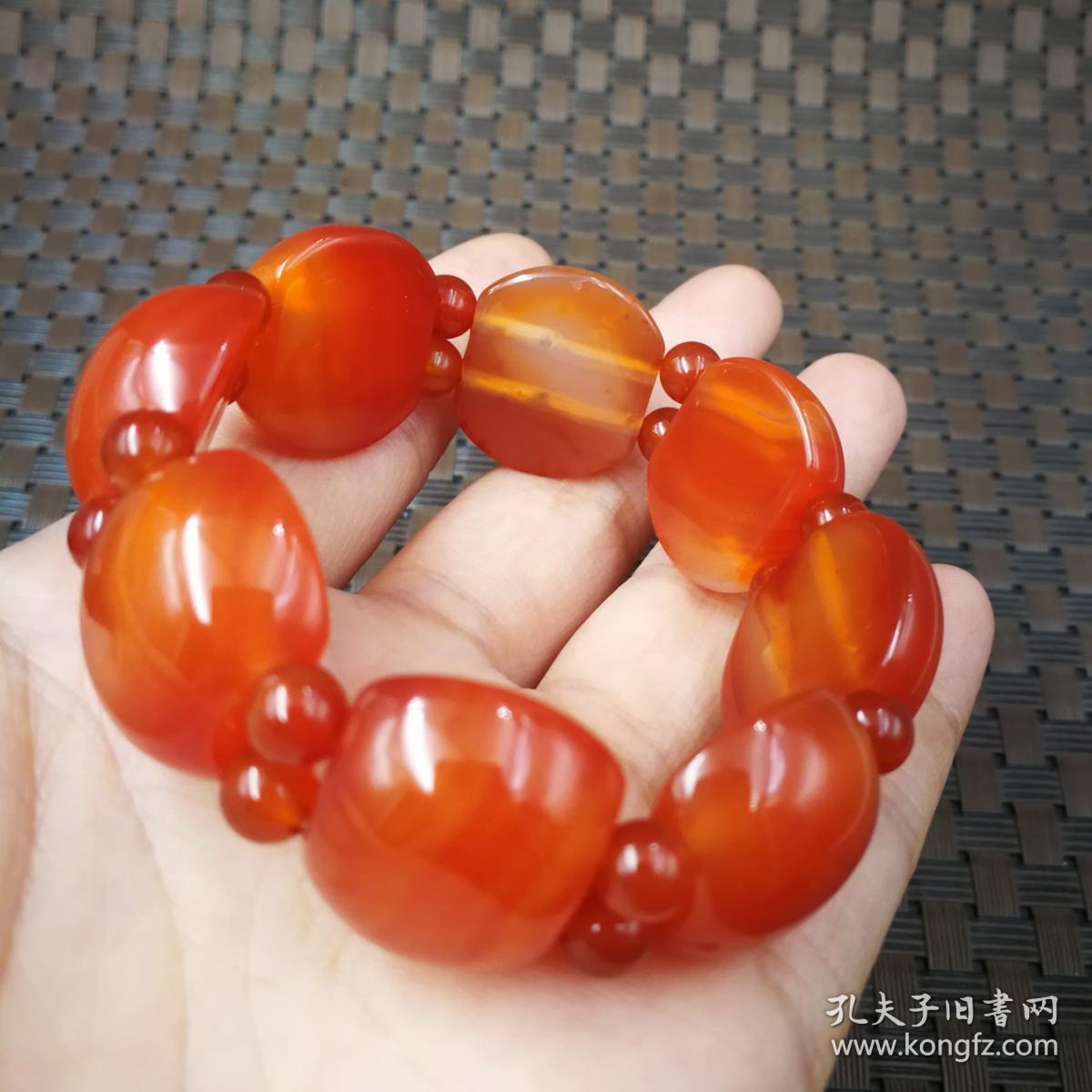 天然红玛瑙片片款手链手排遮疤痕手串女款特价玉器礼物时尚饰品