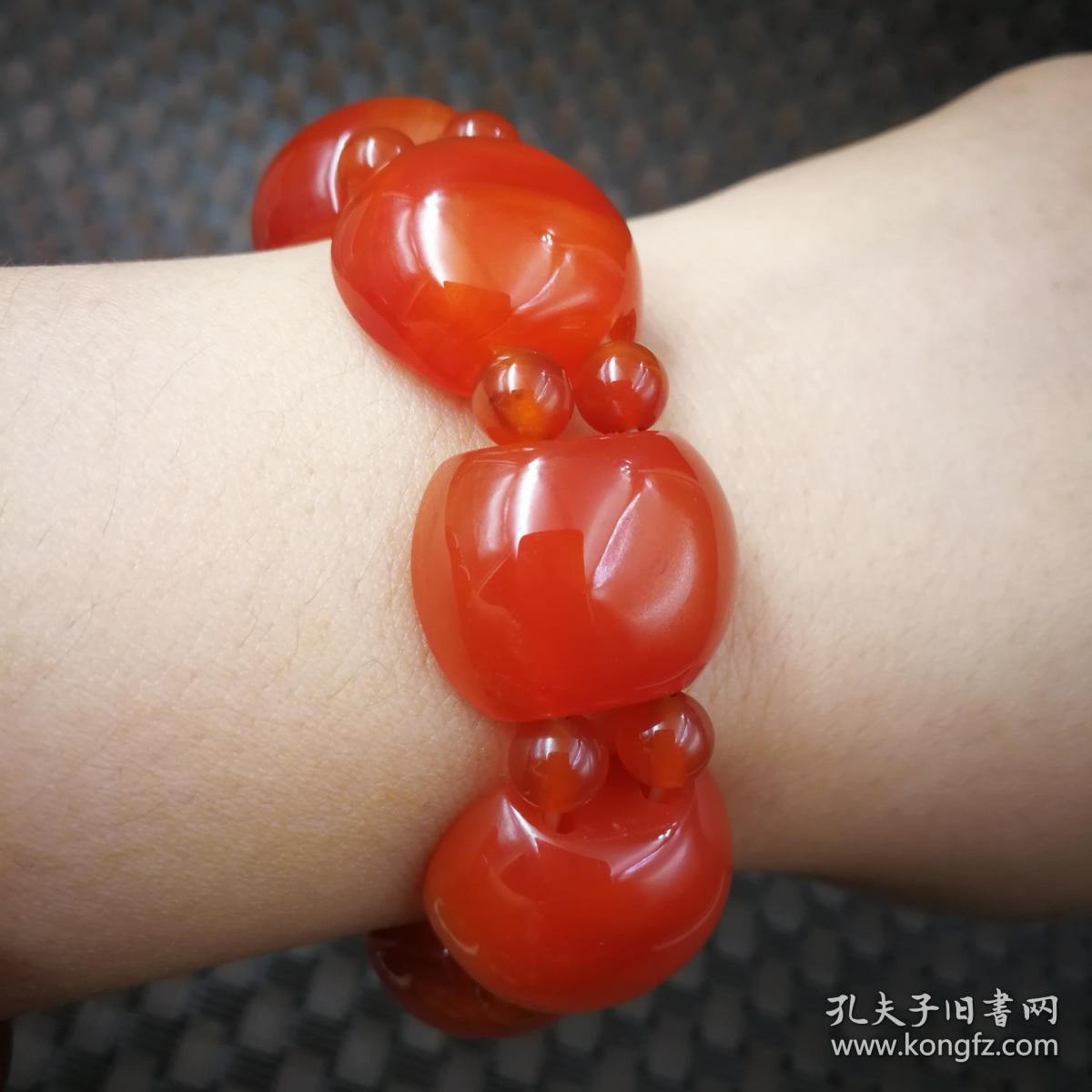 天然红玛瑙片片款手链手排遮疤痕手串女款特价玉器礼物时尚饰品