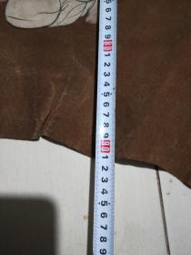 收来的罗汉牛皮画全手工绘画