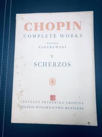 英文原版Chopin Complete Works 肖邦全集卷五1949年版